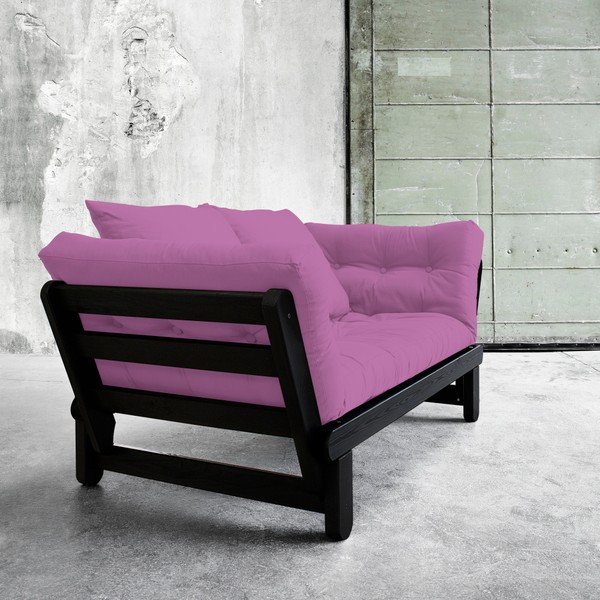 Sofa rozkładana Karup Beat Black/Taffy Pink-image-1