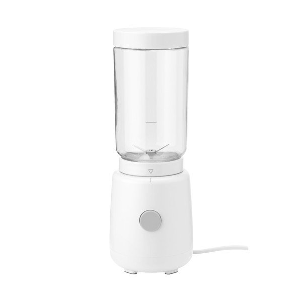 Biały plastikowy blender kielichowy Foodie – RIG-TIG