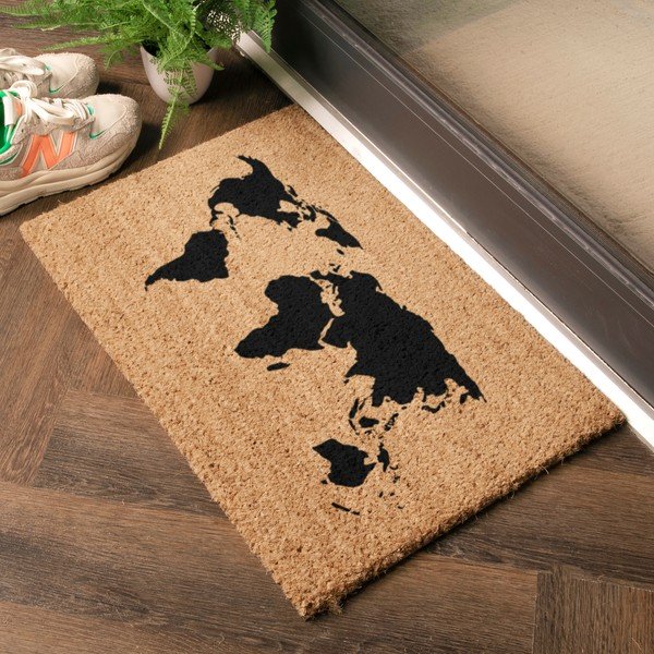 Wycieraczka z włókna kokosowego 40x60 cm World Map – Artsy Doormats-image-1