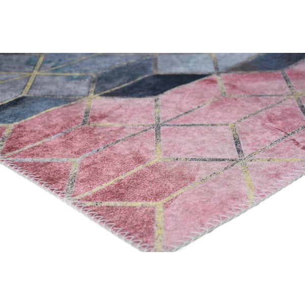 Jasnoróżowo-szary dywan odpowiedni do prania 80x150 cm – Vitaus-image-2