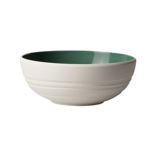 Biało-zielona porcelanowa miska Villeroy & Boch Leaf, 850 ml