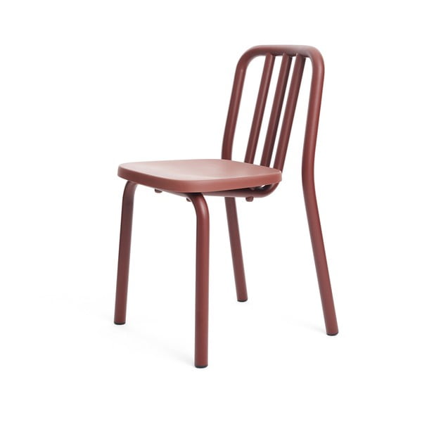 Kasztanowo-brązowe krzesło Mobles 114 Tube