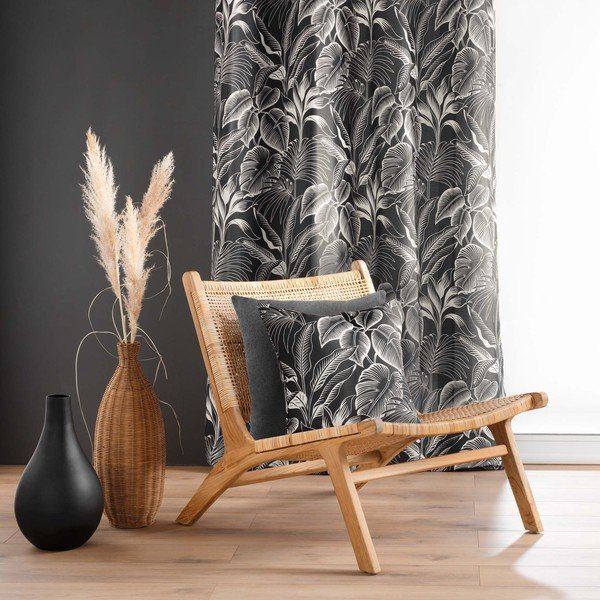 Czarno-biała zasłona 140x260 cm Cabana – douceur d'intérieur-image-3