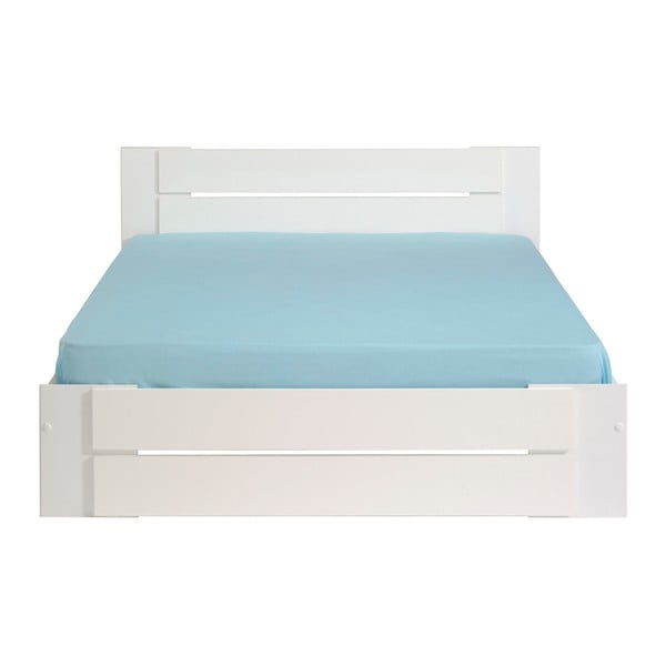 Białe łóżko 2-osobowe Parisot Arlette, 140x190 cm
