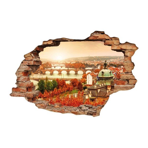 Naklejka ścienna 3D Ambiance Praga Jesień, 90x60 cm-image-2