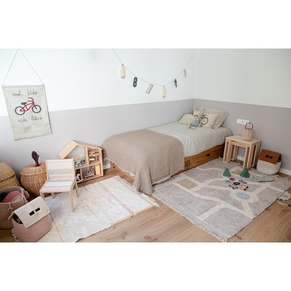 Różowo-kremowy bawełniany dywan tkany ręcznie odpowiedni do prania 90x130 cm Lanes Vintage Nude – Lorena Canals-image-3