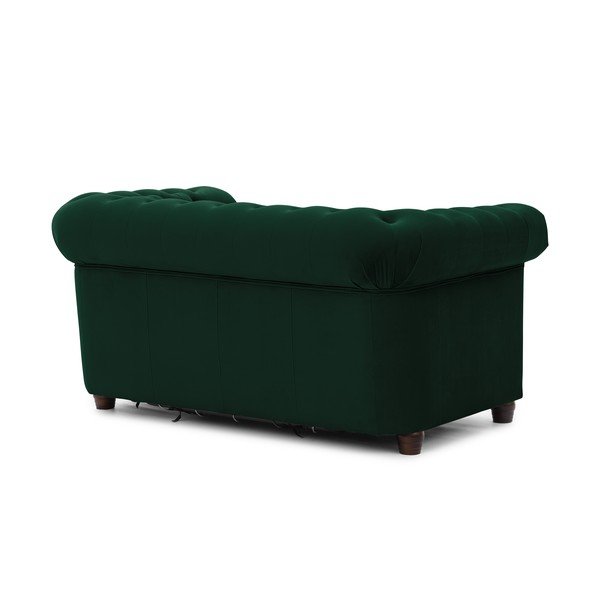 Zielona aksamitna rozkładana sofa 148 cm York Blik – Ropez-image-3
