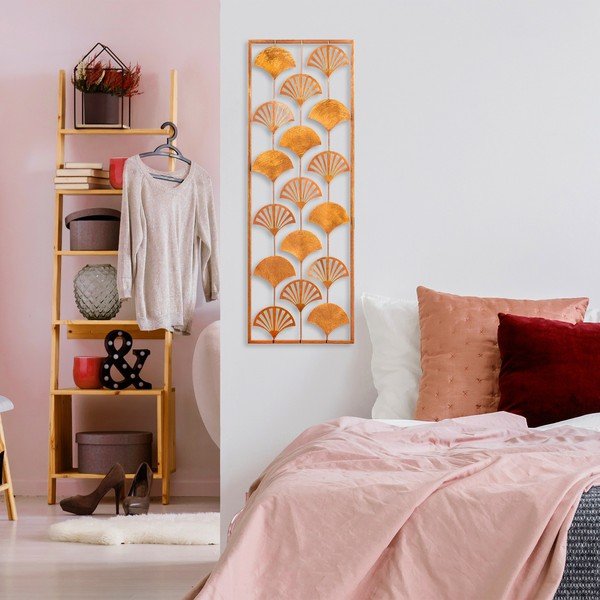 Metalowa dekoracja ścienna 32x90 cm Gingko – Wallity-image-3