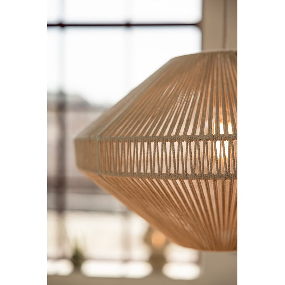 Lampa wisząca w naturalnym kolorze z tekstylnym kloszem ø 50 cm Razzo – Markslöjd (zdjęcie 4)