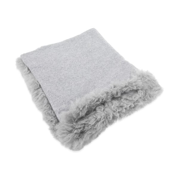 Wełniano-futrzany koc 140x180 cm – Native Natural-image-3