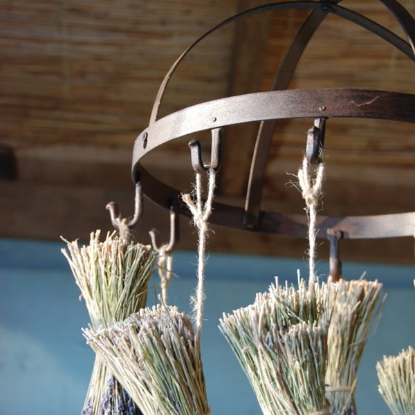 Wieszak żeliwny na zioła z 6 haczykami Esschert Design, ⌀ 37,2 cm-image-3
