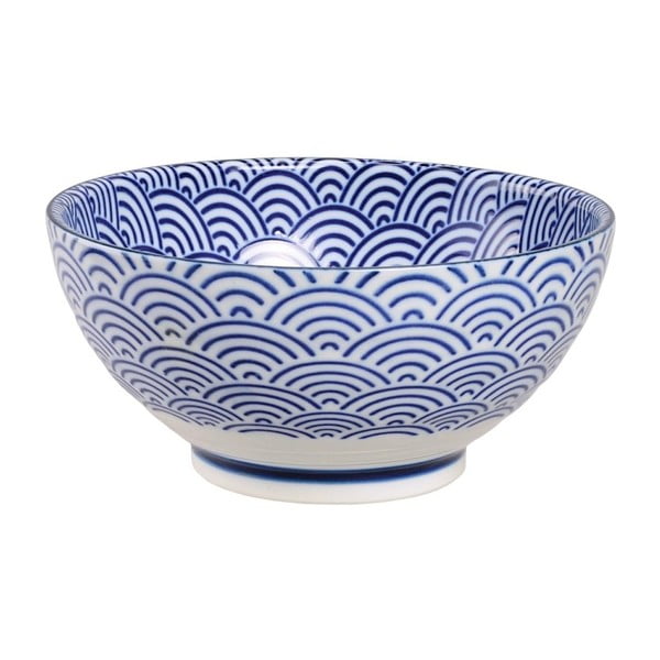 Niebieska porcelanowa misa Tokyo Design Studio Wave, ⌀ 18,5 cm