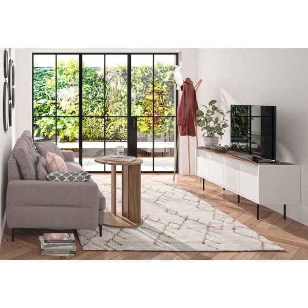 Okrągły stolik z blatem w dekorze drewna orzechowego ø 50 cm Nora – TemaHome-image-4