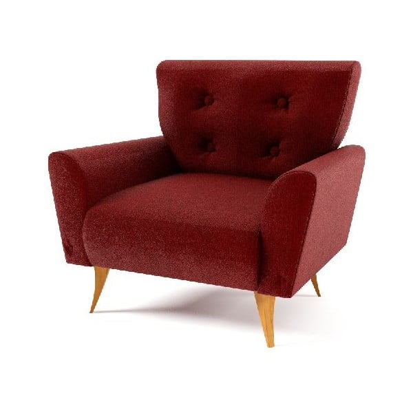 Fotel Lacoma, czerwony