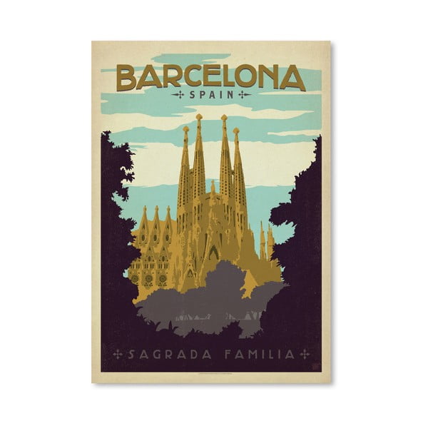 Plakat Americanflat Barcelona, 42x30 cm