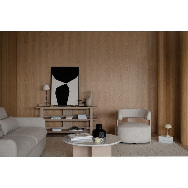 Konsola z blatem w dekorze dębu w jasnym naturalnym kolorze 43x150 cm Kilian – Rowico-image-2