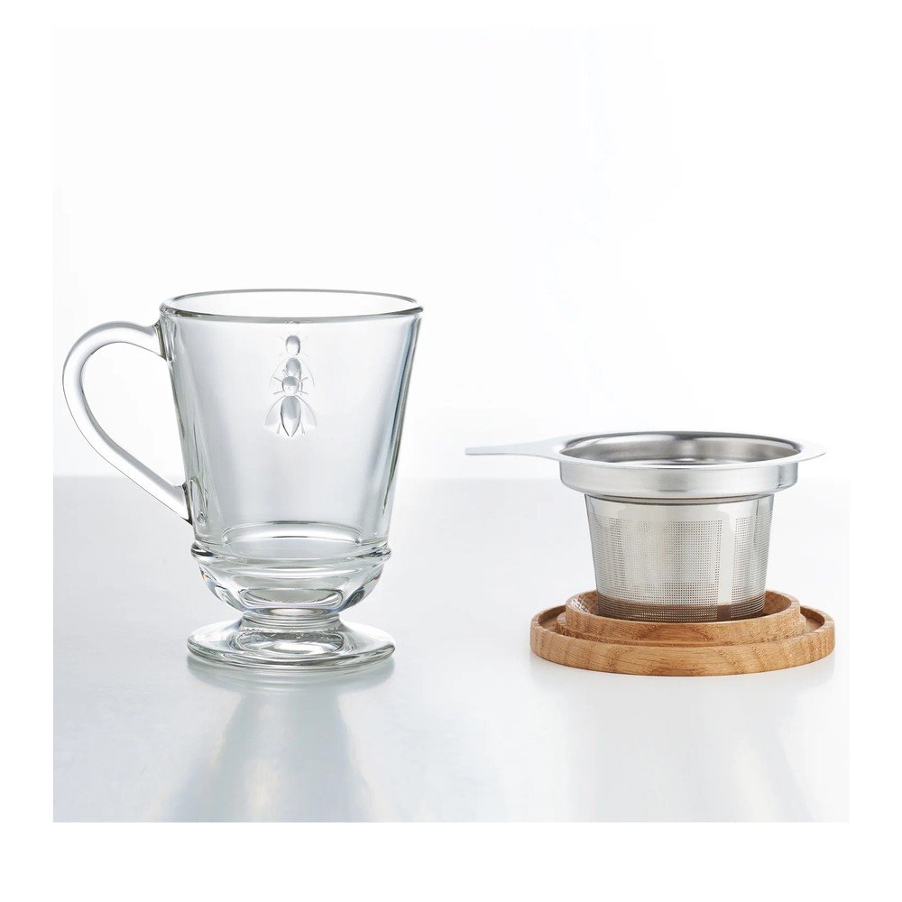 Szklany kubek z sitkiem 270 ml Abeille – La Rochére (zdjęcie 3)