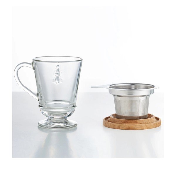 Szklany kubek z sitkiem 270 ml Abeille – La Rochére-image-2