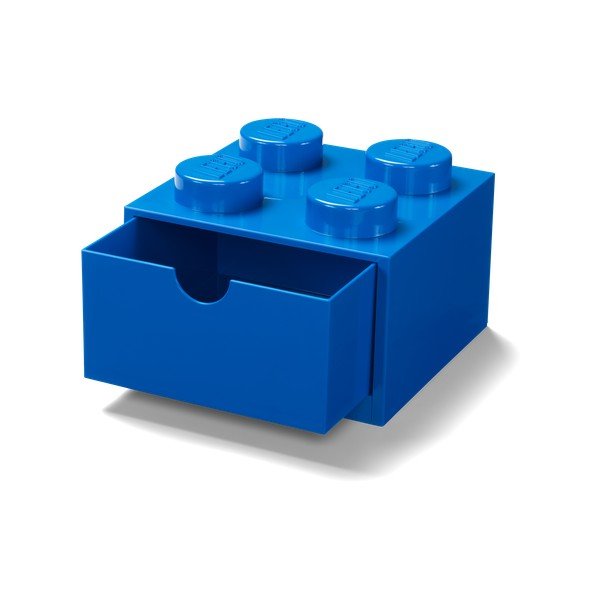 Niebieski pojemnik z szufladką LEGO®, 15x16 cm-image-3