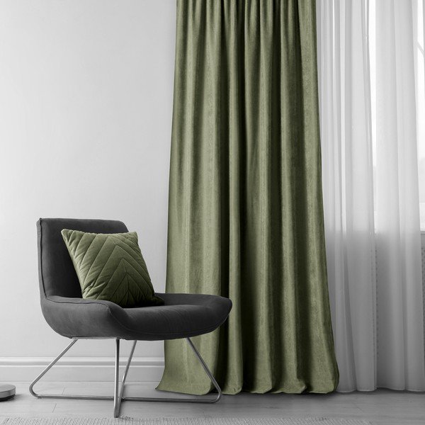 Zielona zasłona 140x225 cm Milana – Homede-image-1