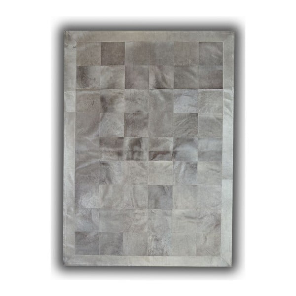 Dywan skórzany Light Grey, 140x200 cm