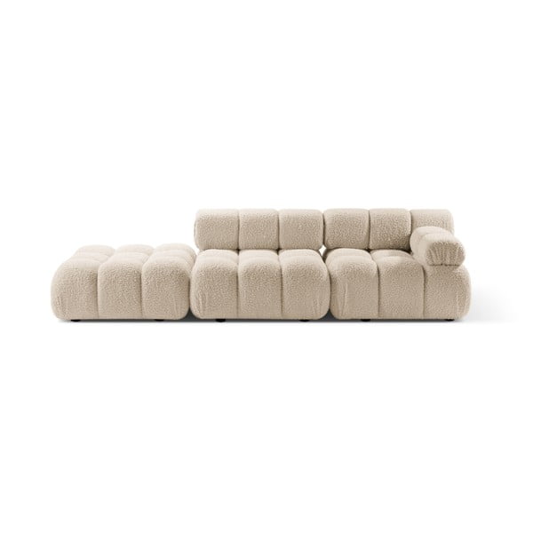 Beżowa sofa modułowa z materiału bouclé 288 cm Bellis – Micadoni 