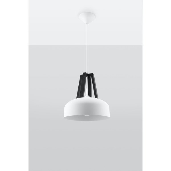 Biało-czarna lampa wisząca Sollux Olla-image-1