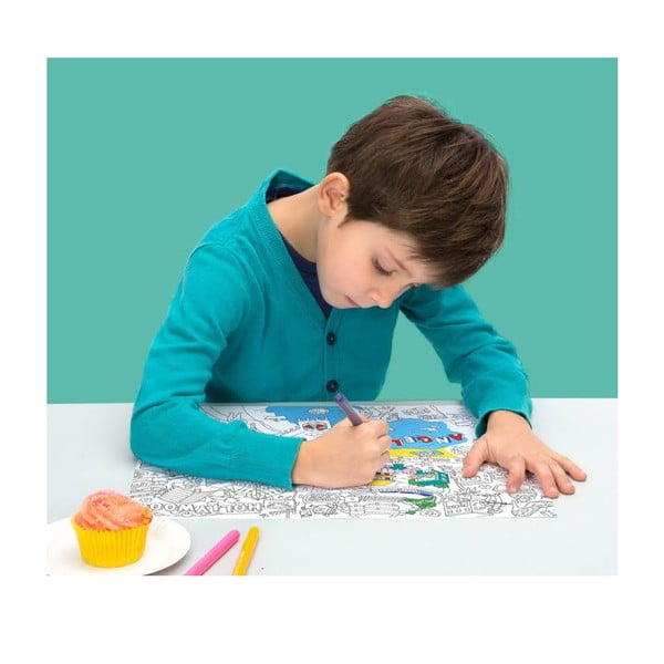 Mata stołowa - kolorowanka dla dzieci OMY United States, 24 szt.