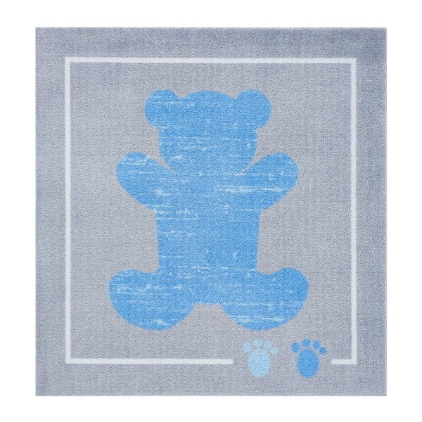 Niebiesko-szary dywan Zala Living Teddy, 100x100 cm