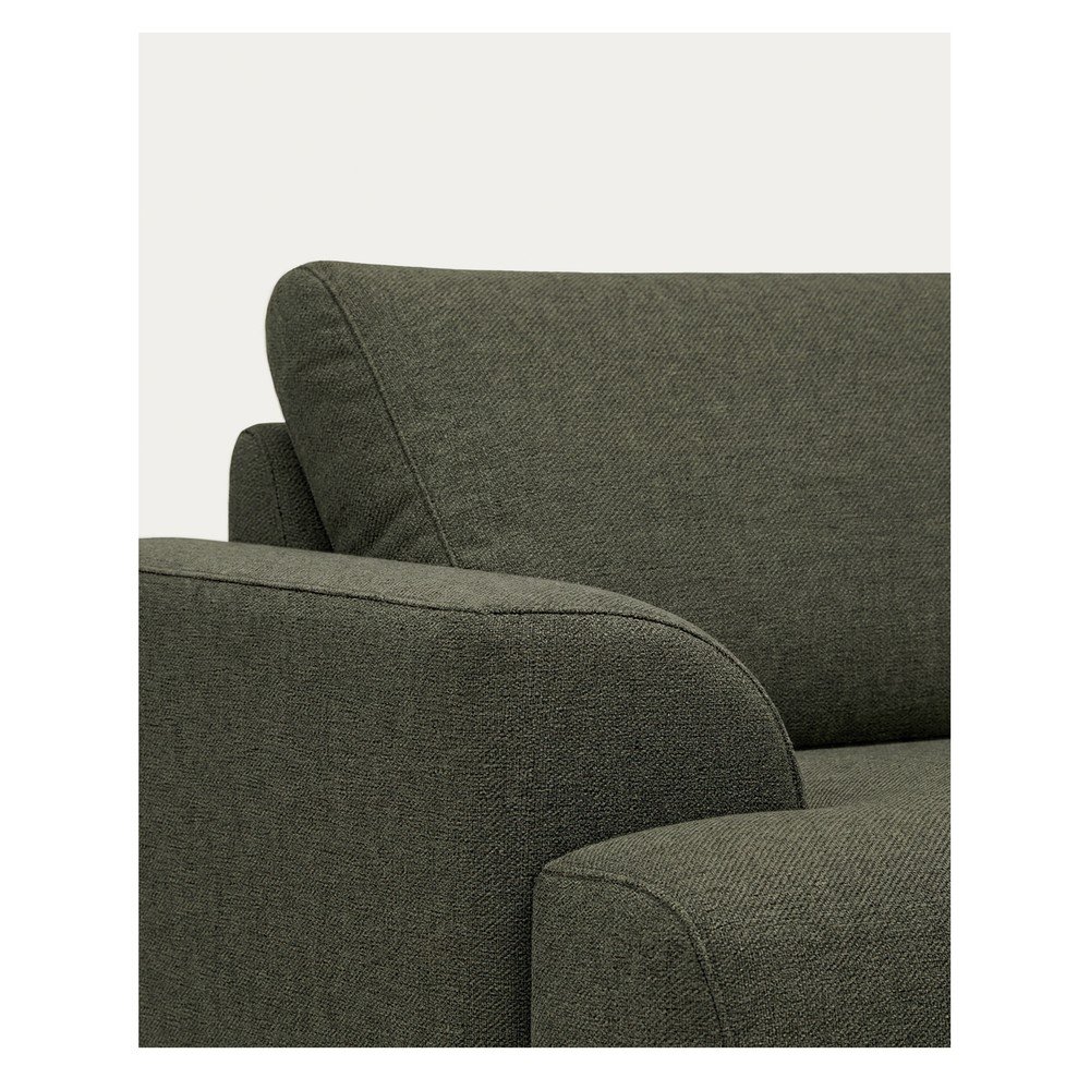 Ciemnozielona sofa z tkaniny szenilowej 211 cm Karin – Kave Home (zdjęcie 4)