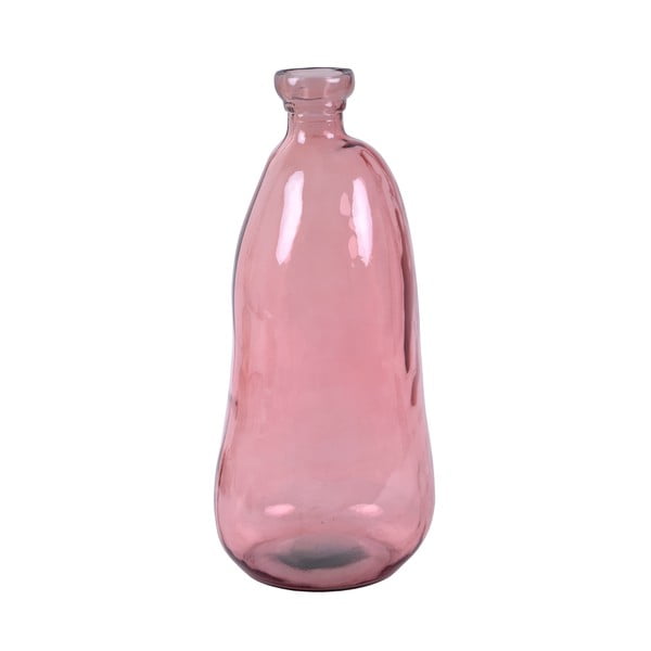 Różowy wazon ze szkła z recyklingu Ego Dekor Simplicity, wys. 51 cm