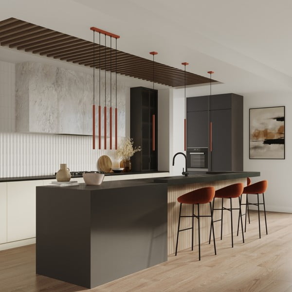 Ceglasta lampa wisząca Fideus – Sollux-image-3