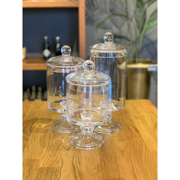 Szklany pojemnik na nóżce Mia Camaya, wys. 25 cm-image-1