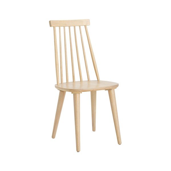Hokery zestaw 2 szt. z litego drewna kauczukowego w jasnym naturalnym kolorze (wysokość siedziska 45 cm) Jolina – Ellos Home