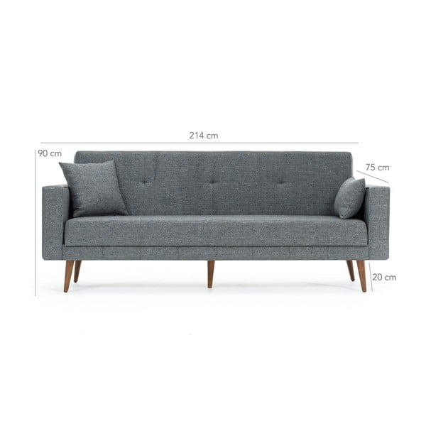 Szara sofa rozkładana Balcab Home Ivonne-image-1