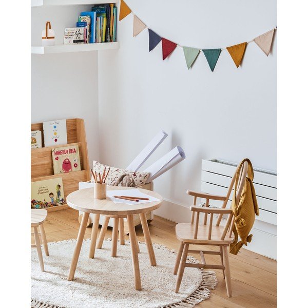 Kremowy bawełniany dywan dziecięcy ø100 cm Orwen – Kave Home-image-2