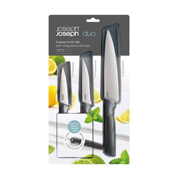 Zestaw noży ze stali nierdzewnej z osłonkami 3 szt. Elevate – Joseph Joseph-image-4