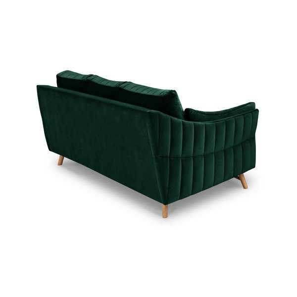 Ciemnozielona sofa z aksamitnym obiciem Interieurs 86 Elysée, 232 cm-image-3