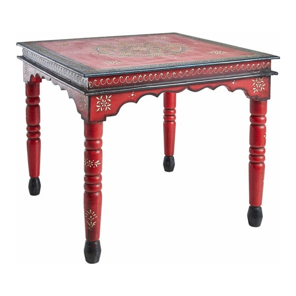 Czerwony stolik z drewna mangowca Støraa-image-1