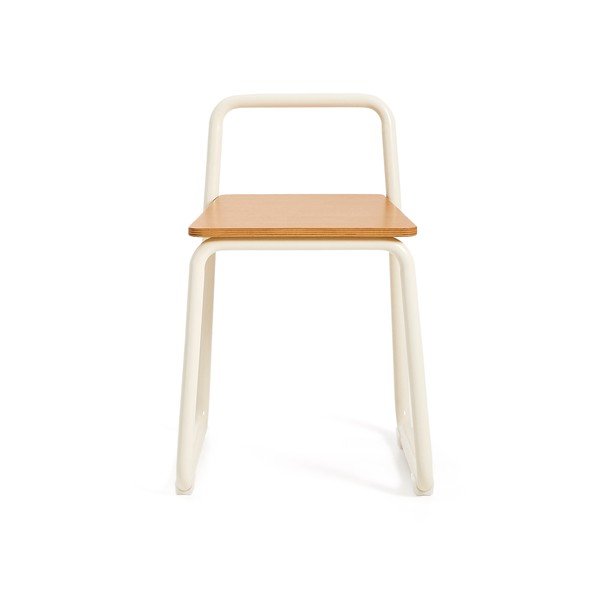 Beżowe metalowe krzesło dziecięce Tinn – Kave Home-image-2