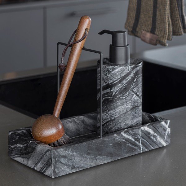Ciemnoszary kamienny organizer do zlewu Marble – Mette Ditmer Denmark-image-2