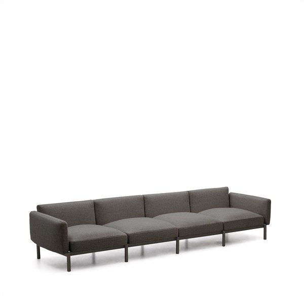 Ciemnoszara modułowa sofa ogrodowa 370 cm Sorells – Kave Home-image-1