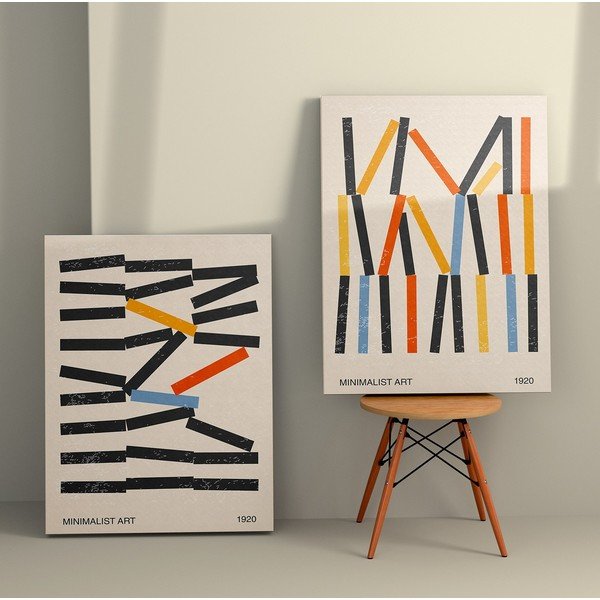 Obrazy zestaw 2 szt. 50x70 cm Lines – Wallity-image-1