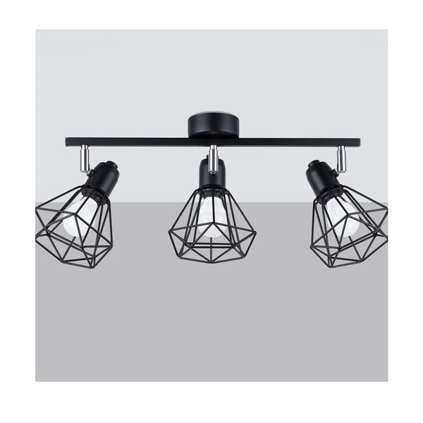 Czarna lampa sufitowa ø 10 cm Varpu – Sollux-image-3