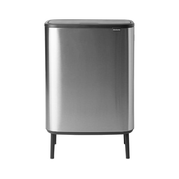 Stalowy kosz na śmieci do segregacji odpadów otwierany na dotyk w kolorze matowego srebra 60 l Bo Touch Bin Hi – Brabantia-image-3