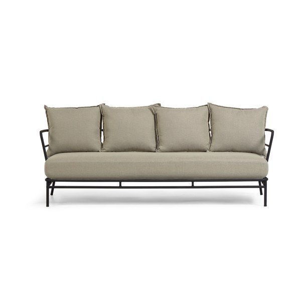 Beżowa sofa ogrodowa z metalową konstrukcją Kave Home Mareluz