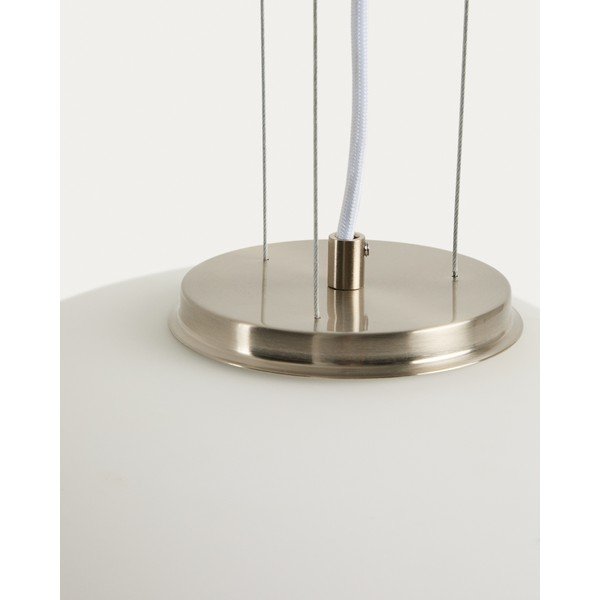 Biała lampa wisząca ze szklanym kloszem ø 25 cm Ardali – Kave Home-image-3
