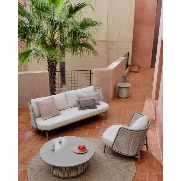 Beżowa/szarobrązowa tapicerowana sofa ogrodowa Sedalis – Kave Home-image-2