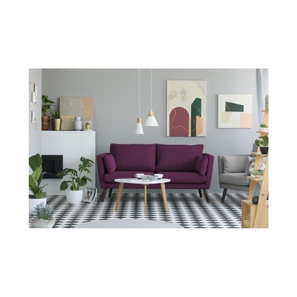 Fioletowa sofa 3-osobowa Mazzini Sofas Elena-image-3