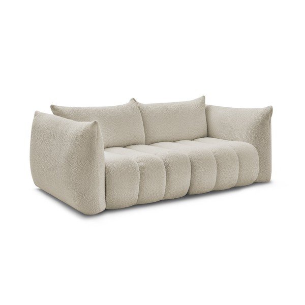 Beżowa sofa z materiału bouclé 234 cm Azra – Bobochic Paris-image-2